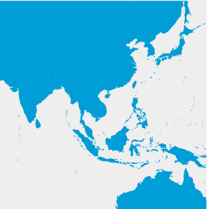 Asia highlighted